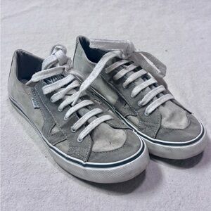 Vans Women's Grey/Tan Canvas Sneakers